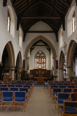 Fototapeta na wymiar Inside Halesworth Parish Church in Suffolk.