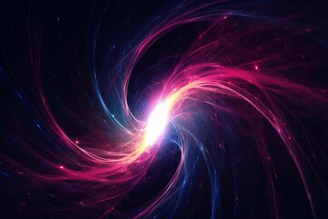 Fototapeta premium Cosmic Kinetics: A Bright Light Streak in Space, Generative AI