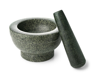 Mortar and pestle isolated on white background