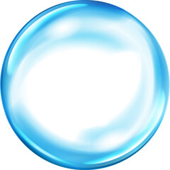 Big light blue sphere with glares