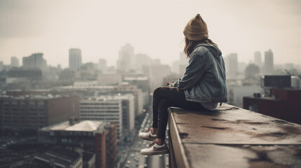 person on the bridge