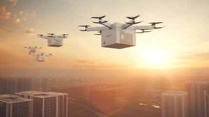 futuristic dron delivery