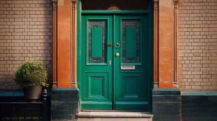 Fototapeta na wymiar old door in the city