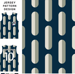 Abstract long circle concept vector jersey pattern template for printing or sublimation sports uniforms football volleyball basketball e-sports cycling and fishing Free Vector.