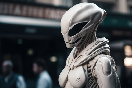 intelligent extraterrestrial, alien being or artificial intelligence robot. Generative AI