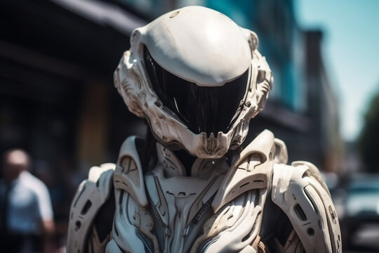 intelligent extraterrestrial, alien being or artificial intelligence robot. Generative AI