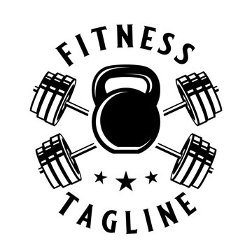 crossfit logo design. with the Kettlebell icon is perfect for fitness or gym sports
