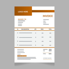 Simple clean invoice design.
