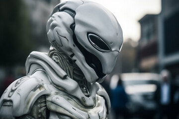 intelligent extraterrestrial, alien being or artificial intelligence robot. Generative AI