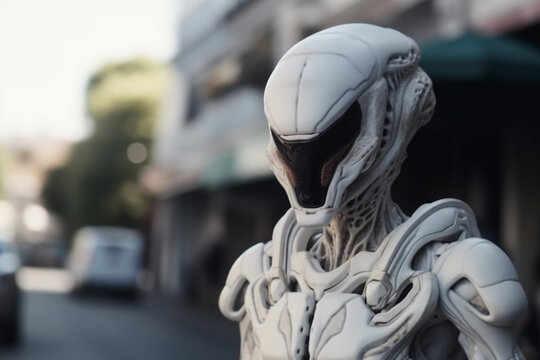 intelligent extraterrestrial, alien being or artificial intelligence robot. Generative AI