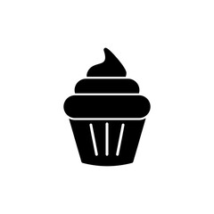 Cup cake icon vector. cake icon. bakery. muffin
