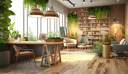 Fototapeta premium sustainable office interior