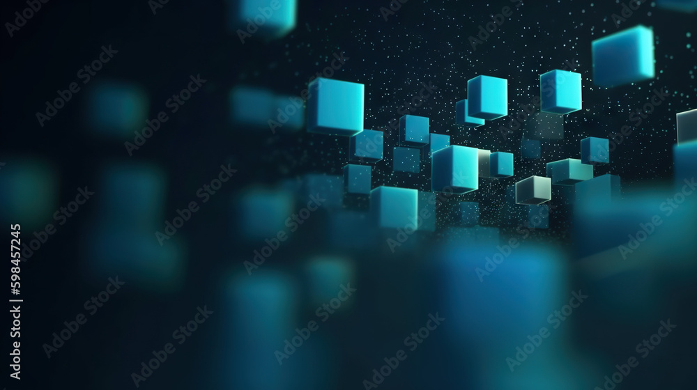 Poster modern digital abstract 3d background. copy space. based on generative ai