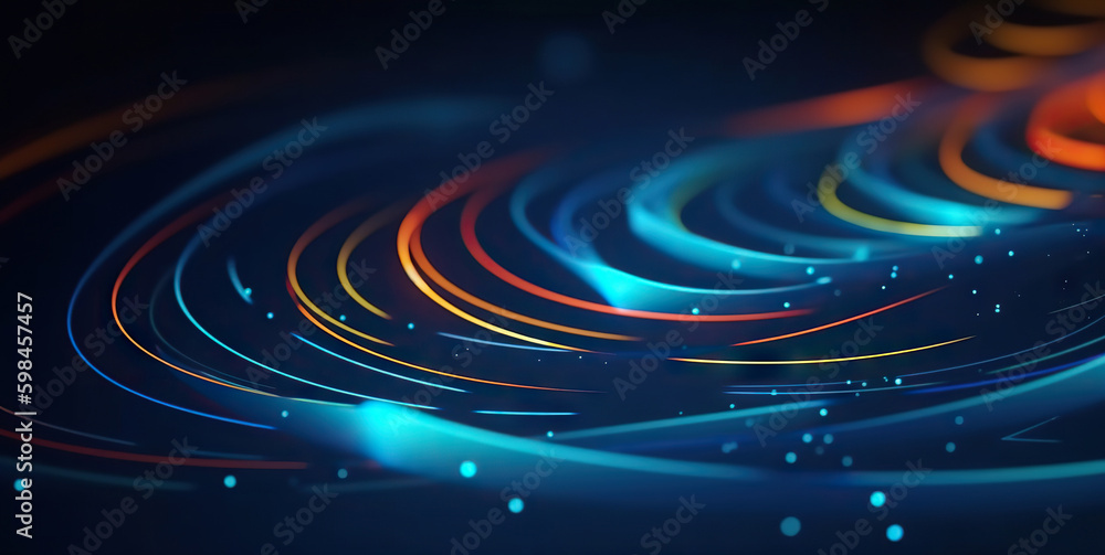 Poster modern digital abstract 3d background. copy space. based on generative ai