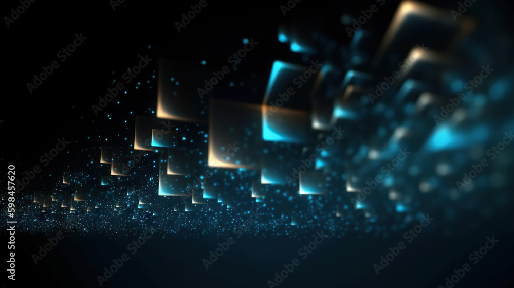 Poster modern digital abstract 3d background. copy space. based on generative ai