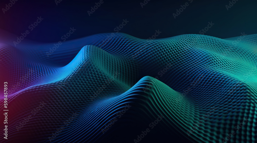 Poster modern digital abstract 3d background. copy space. based on generative ai