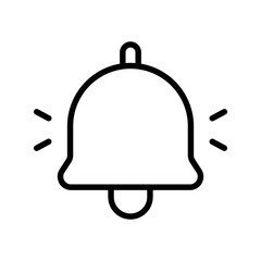 Reminder outline icon for notification, alarm, bell, app, ui logo