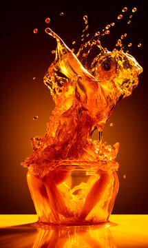 Honey Drip Product Photography Template advertising shot for makeup cosmetic and perfume products. honey infused
