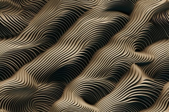 Japanese wavy pattern rough texture embossed, abstract background or wallpaper. AI generated, human enhanced