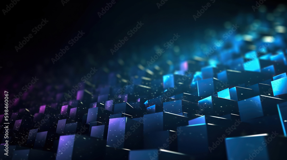Poster modern digital abstract 3d background. copy space. based on generative ai