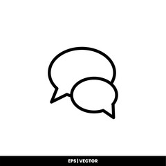 Bubble speech icon vector illustration logo template for many purpose. Isolated on white background.