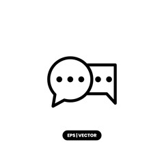 Bubble speech icon vector illustration logo template for many purpose. Isolated on white background.