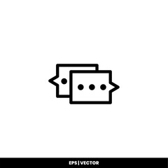 Bubble speech icon vector illustration logo template for many purpose. Isolated on white background.
