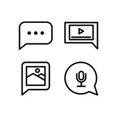 Bubble speech icon vector illustration logo template for many purpose. Isolated on white background.