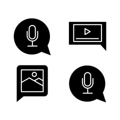 Bubble speech icon vector illustration logo template for many purpose. Isolated on white background.