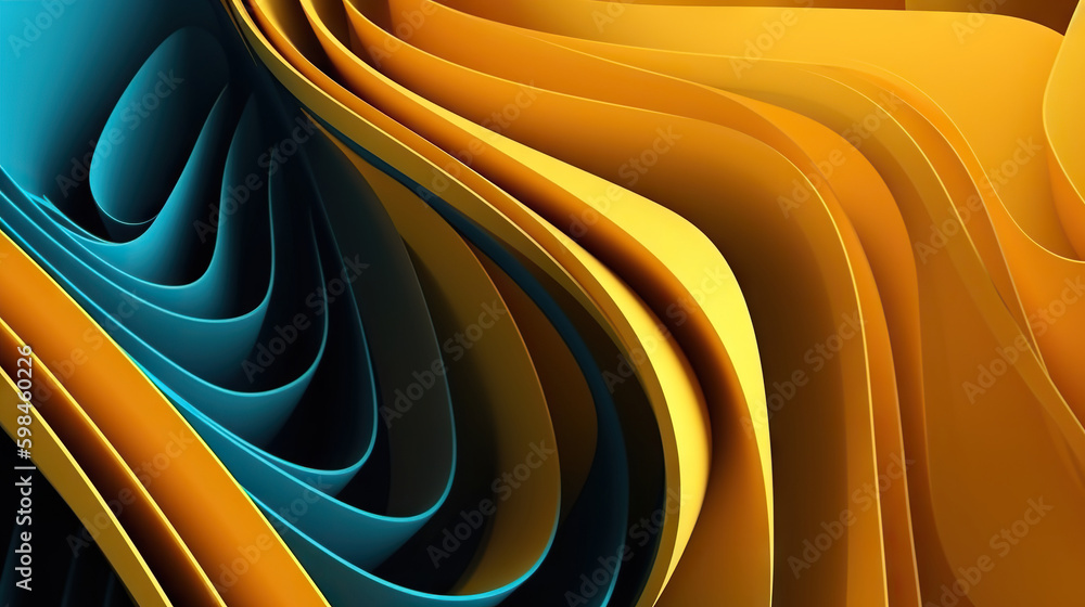 Poster modern digital abstract 3d background. copy space. based on generative ai