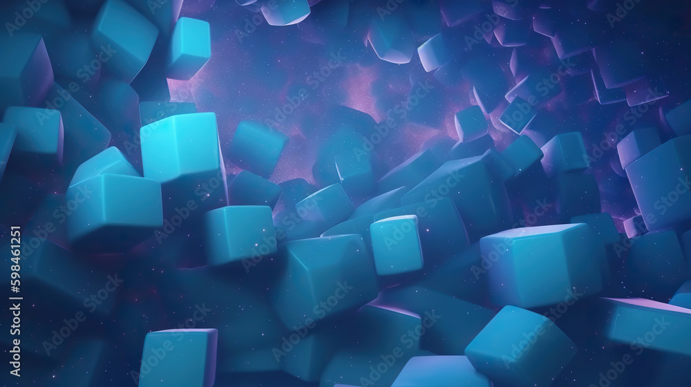 Poster modern digital abstract 3d background. copy space. based on generative ai