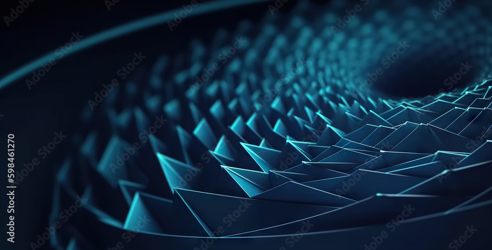 Poster modern digital abstract 3d background. copy space. based on generative ai
