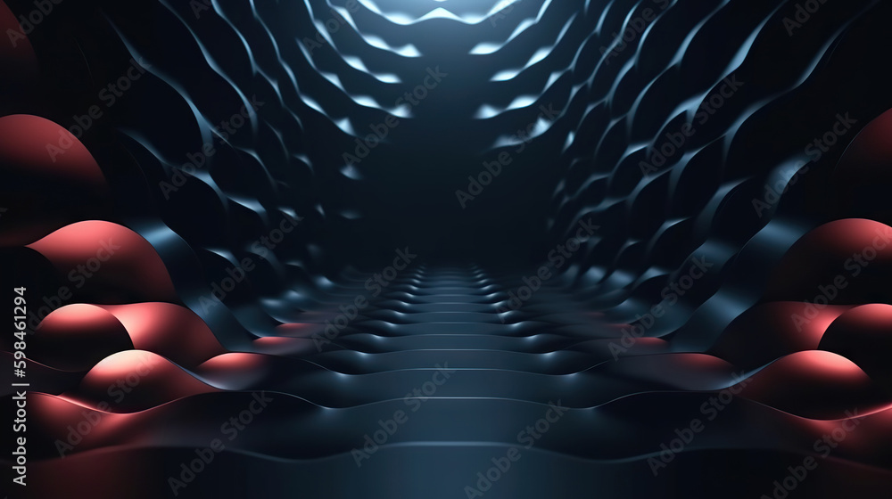 Poster modern digital abstract 3d background. copy space. based on generative ai