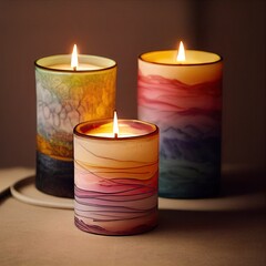 small candles for interior decorating