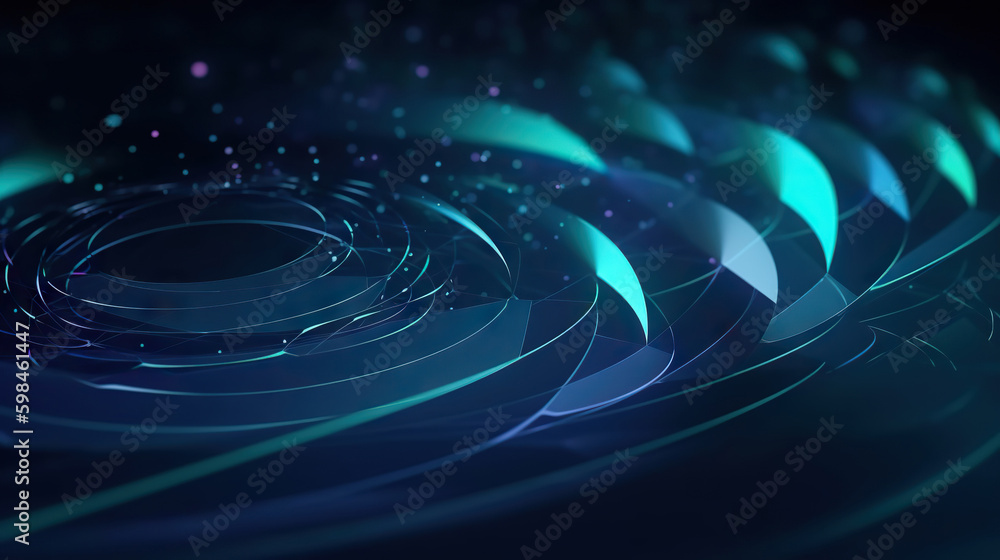 Poster modern digital abstract 3d background. copy space. based on generative ai