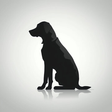 dog silhouette - isolated vector illustration on white background for logo, graphic design, advertising, and marketing. generative ai