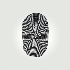 silhouette of fingerprint isolated vector illustration on white background for logo, graphic design, advertising, and marketing. generative ai
