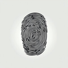 silhouette of fingerprint isolated vector illustration on white background for logo, graphic design, advertising, and marketing. generative ai