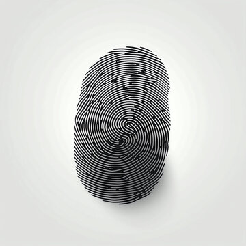 silhouette of fingerprint isolated vector illustration on white background for logo, graphic design, advertising, and marketing. generative ai