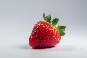 Strawberry white background Generative AI