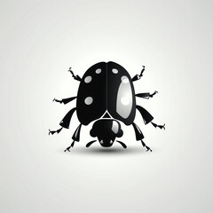 silhouette of ladybug isolated vector illustration on white background for logo, graphic icon, and modern home décor. perfect for wildlife and safari-themed designs. generative ai