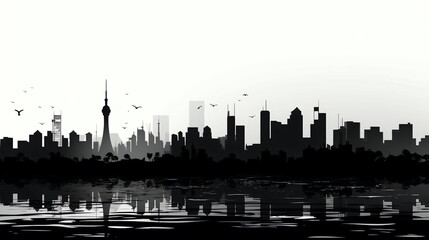 Mumbai city isolated vector illustration on white background for logo, graphic design, advertising, and marketing. generative ai
