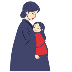 Mother holding her baby