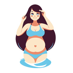 Pregnant in the water