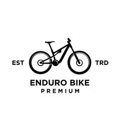 Enduro downhill Bike mtb icon design logo template