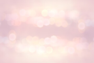 Gleaming bokeh soft background delicate pink color. 