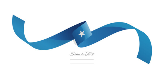 Somali flag ribbon vector illustration. Somalia flag ribbon on abstract isolated on white color background
