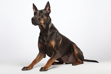 Obraz premium dog on white background, full body with free space