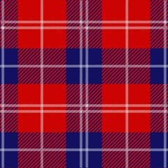 Tartan seamless pattern, blue and red can be used in the design of fashion clothes. Bedding, curtains, tablecloths