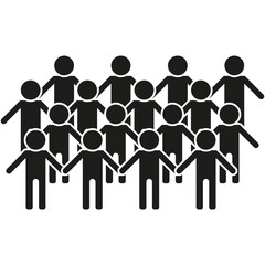 Crowd of people icon. Business team symbol. Vector illustration